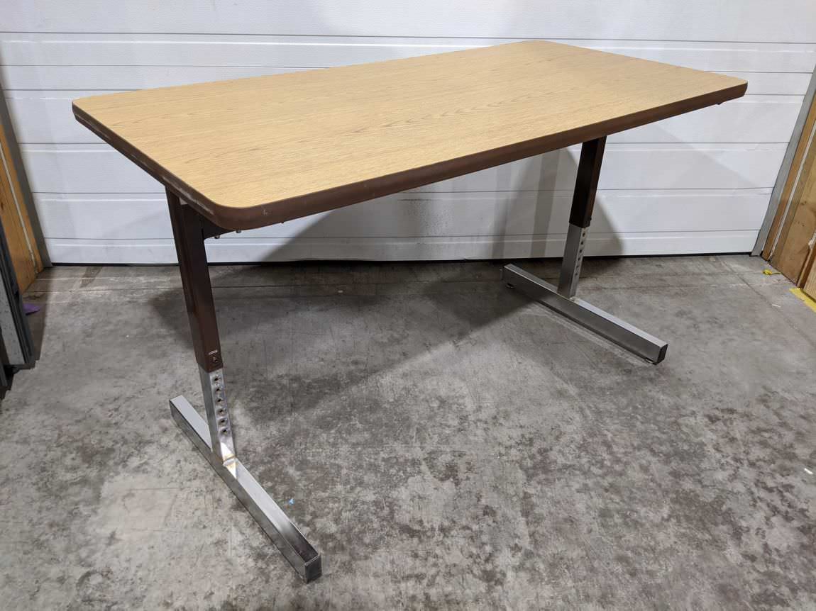 Oak Laminate Training Table with Chrome Base - 48x24