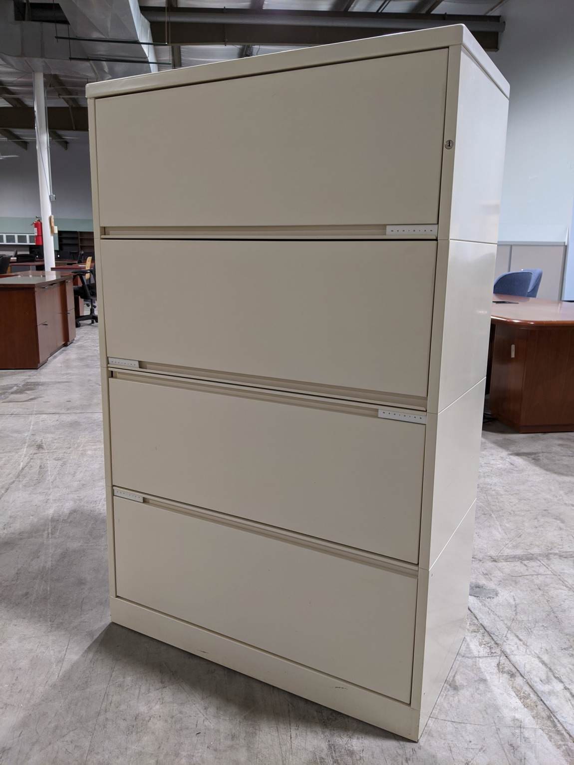 Putty Metal 4 Drawer Lateral Filing Cabinet – 36 Inch Wide