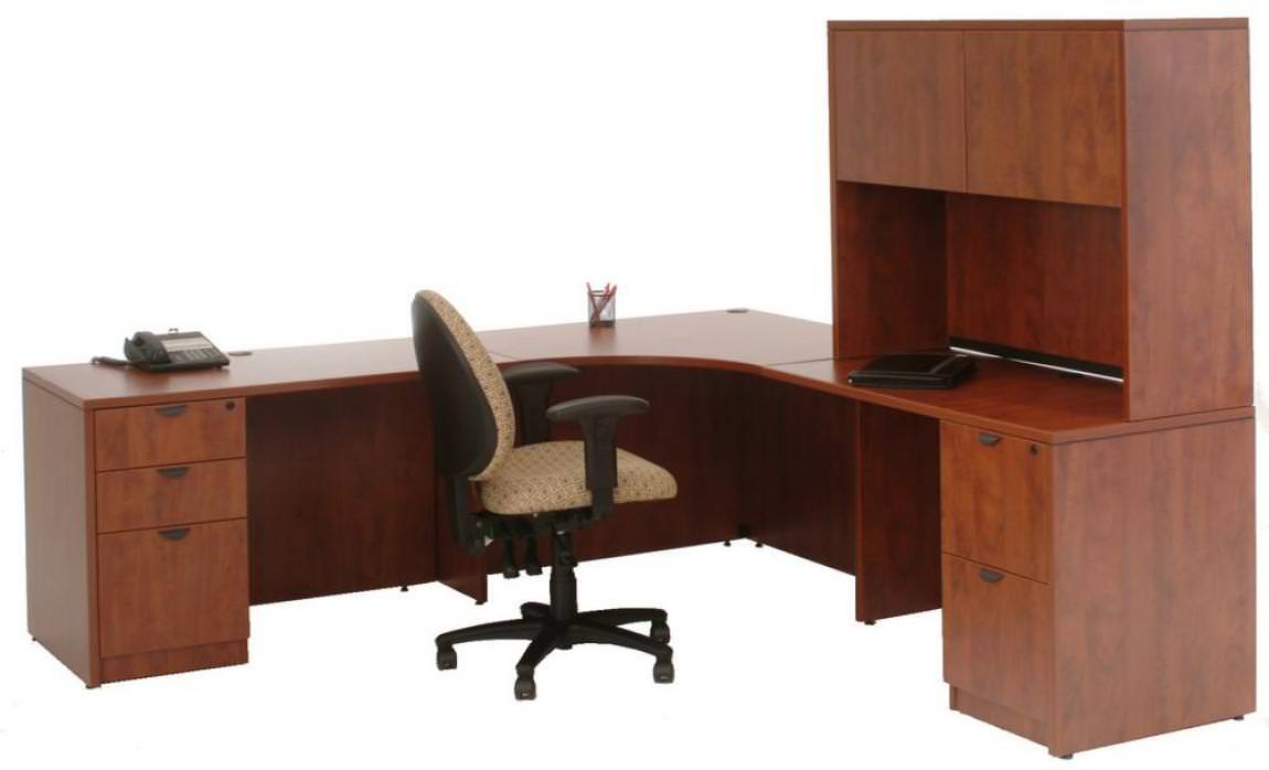 Cherry Corner Desk With Locking Drawers And Hutch Corner Desk With Locking Drawers And Hutch