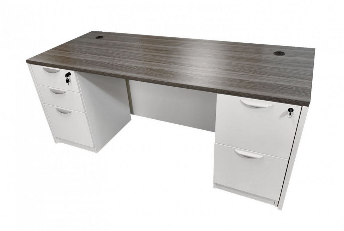 Modern Double Pedestal Desk
