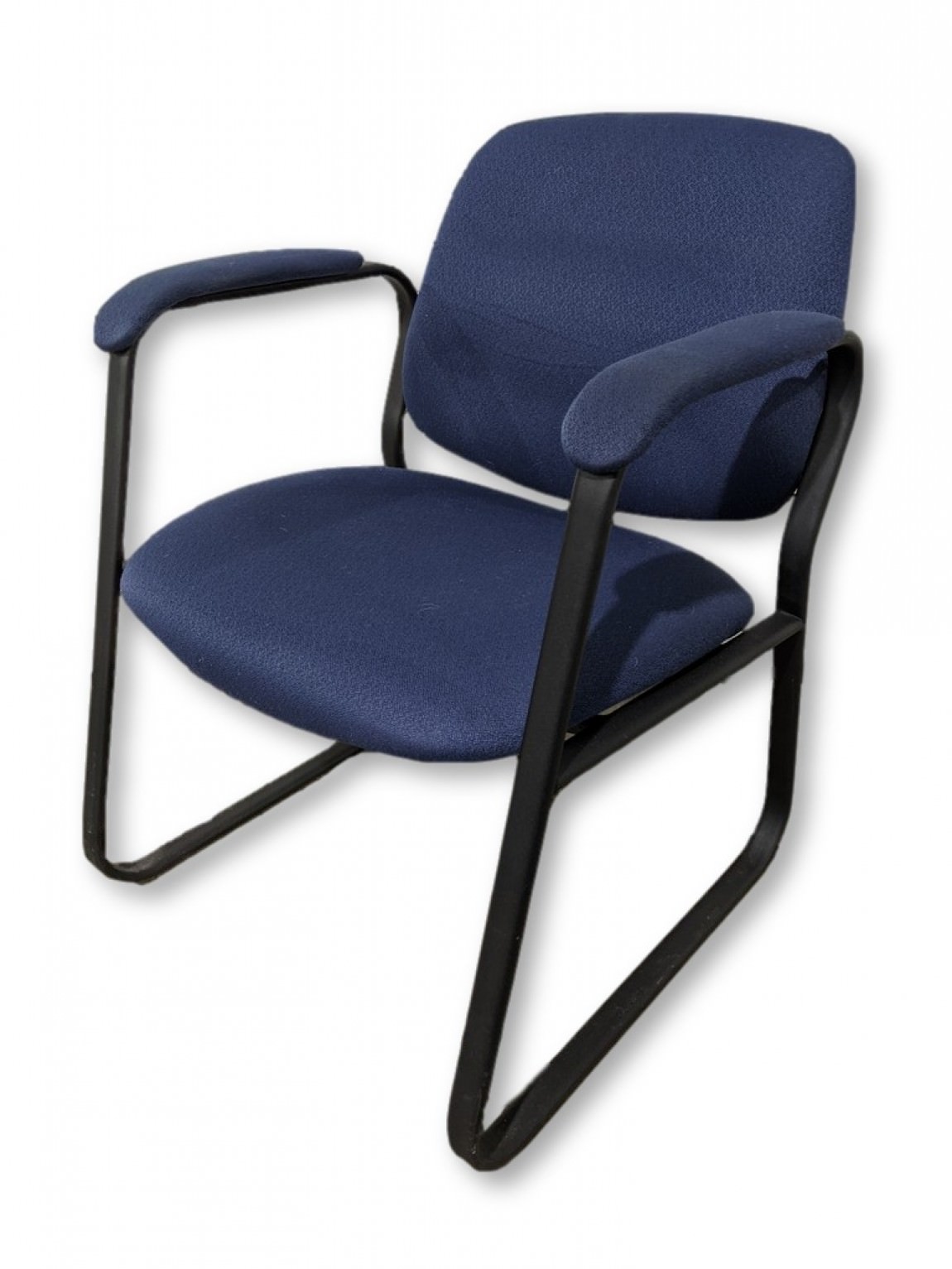 Blue Guest Chair with Metal Frame