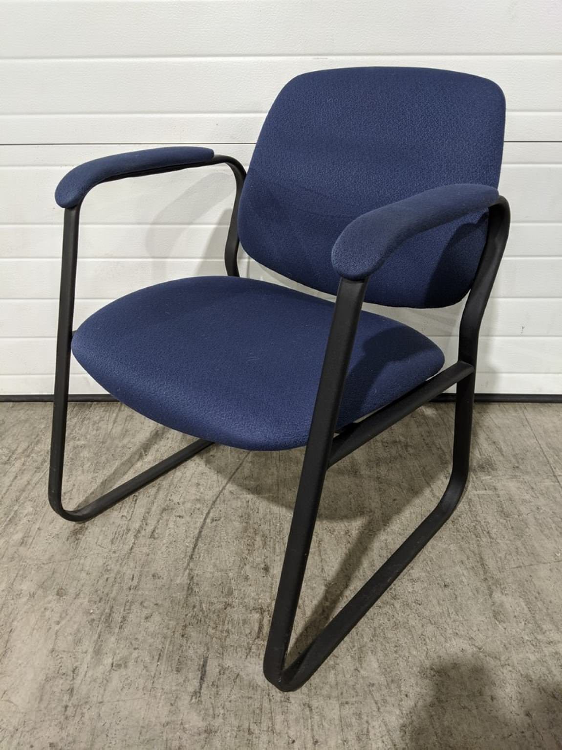 Blue Guest Chair with Metal Frame