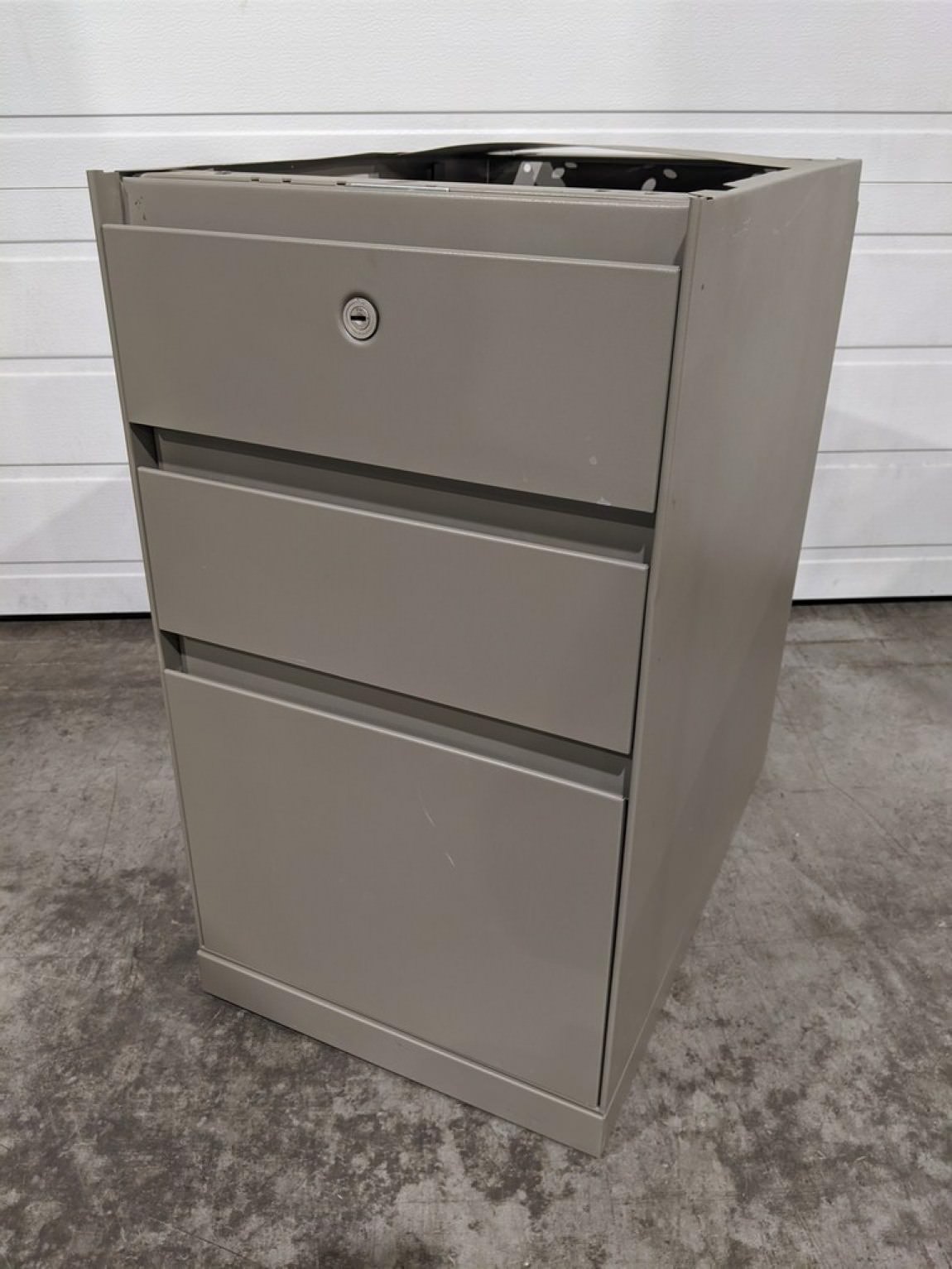 Gray Box/Box/File Pedestal Drawers without Top