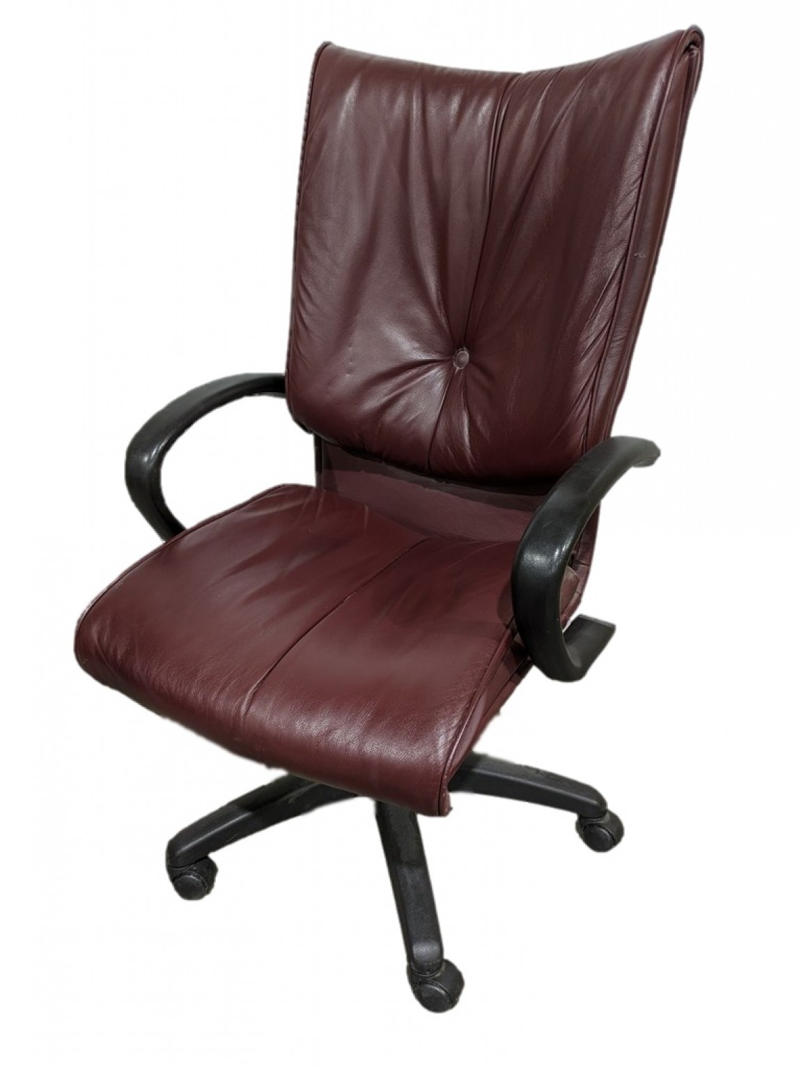 SitOnIt Maroon Vinyl Rolling Office Chair