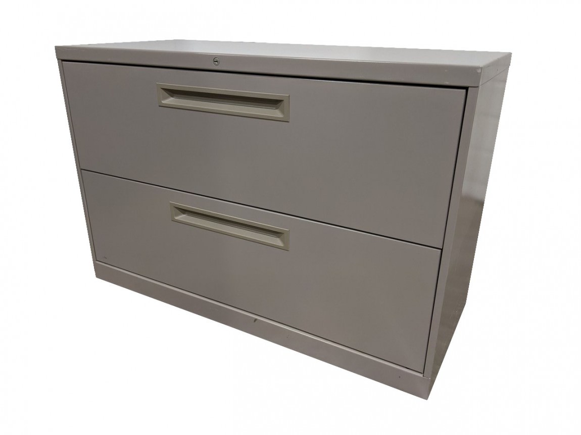 Gray Hon 2 Drawer Lateral Filing Cabinet – 42 Inch Wide