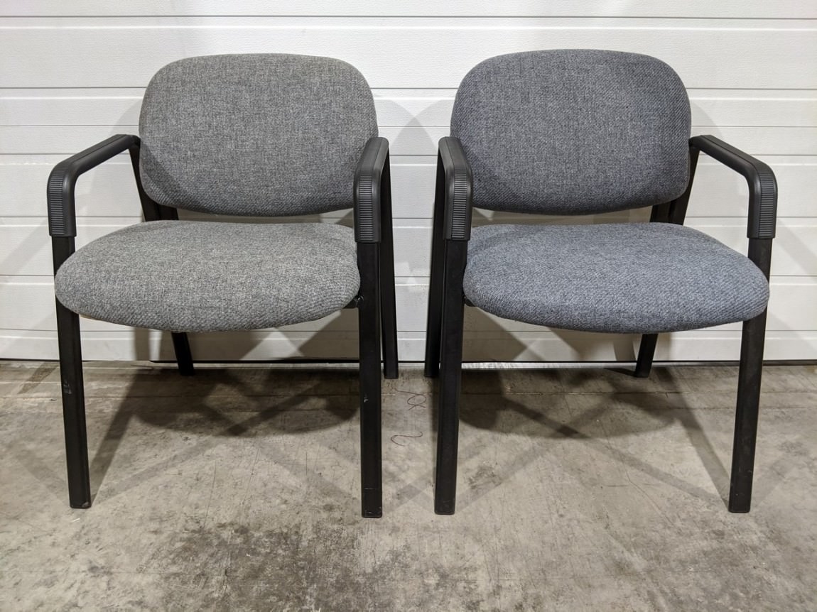 Globe Gray Fabric Stacking Guest Chairs