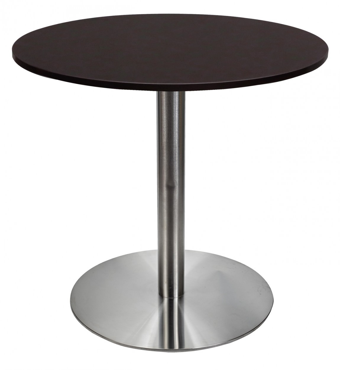 Round Cafe Table with Brushed Metal Base | Madison Liquidators