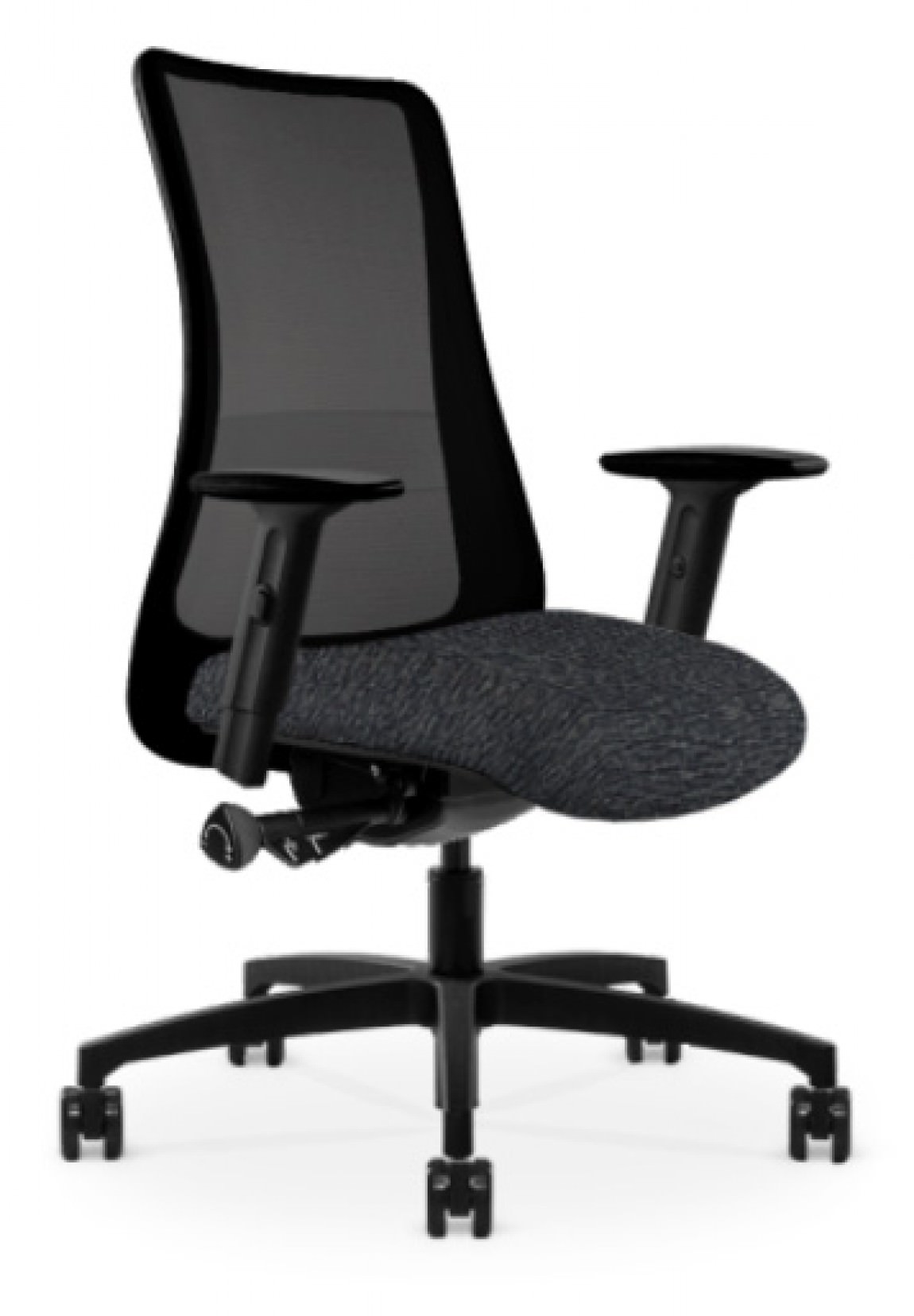 Black Copper Mesh Antimicrobial Office Chair w/ Fuze Azurean Seat