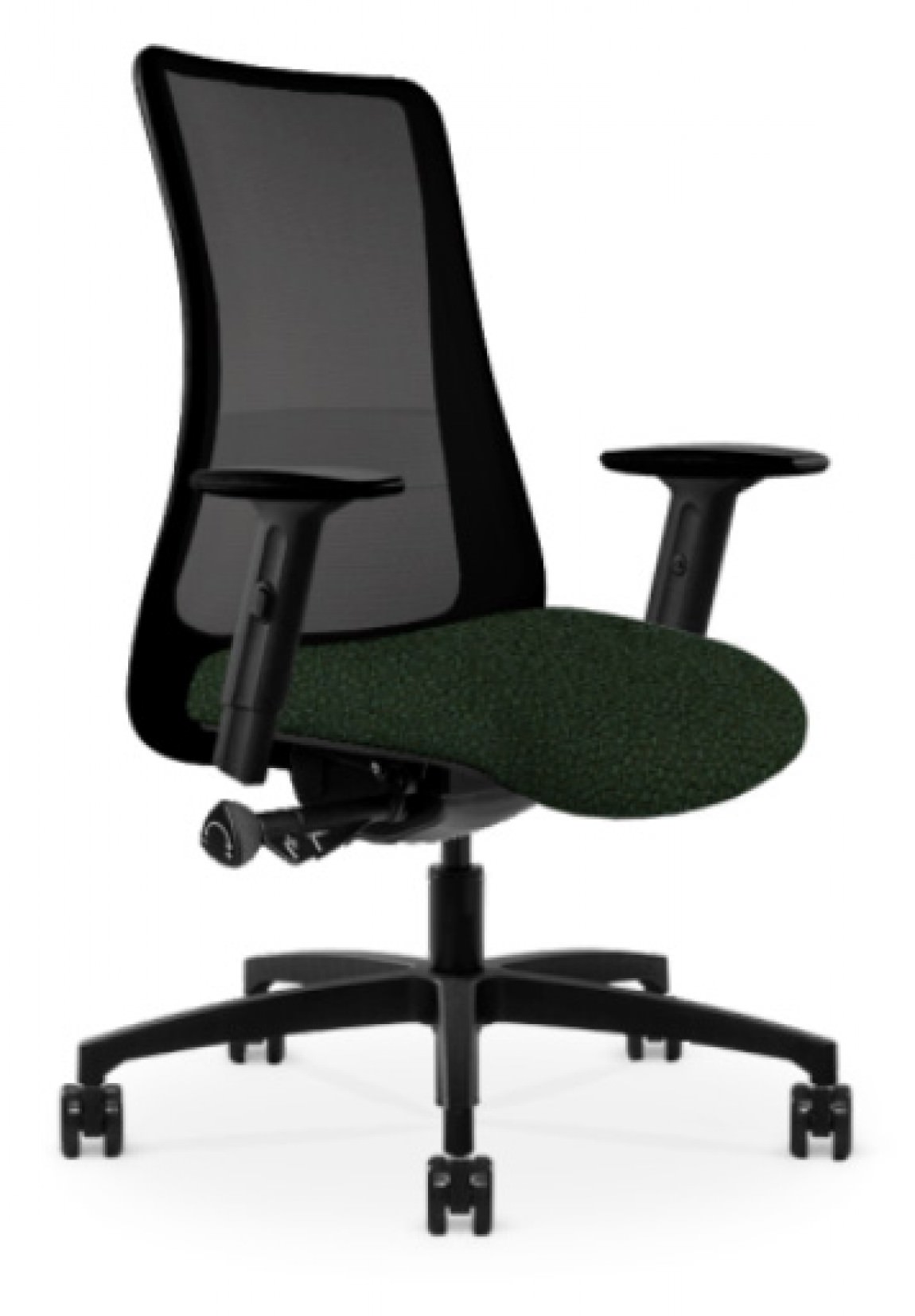 Black Copper Mesh Antimicrobial Office Chair w/ Dark Green Seat