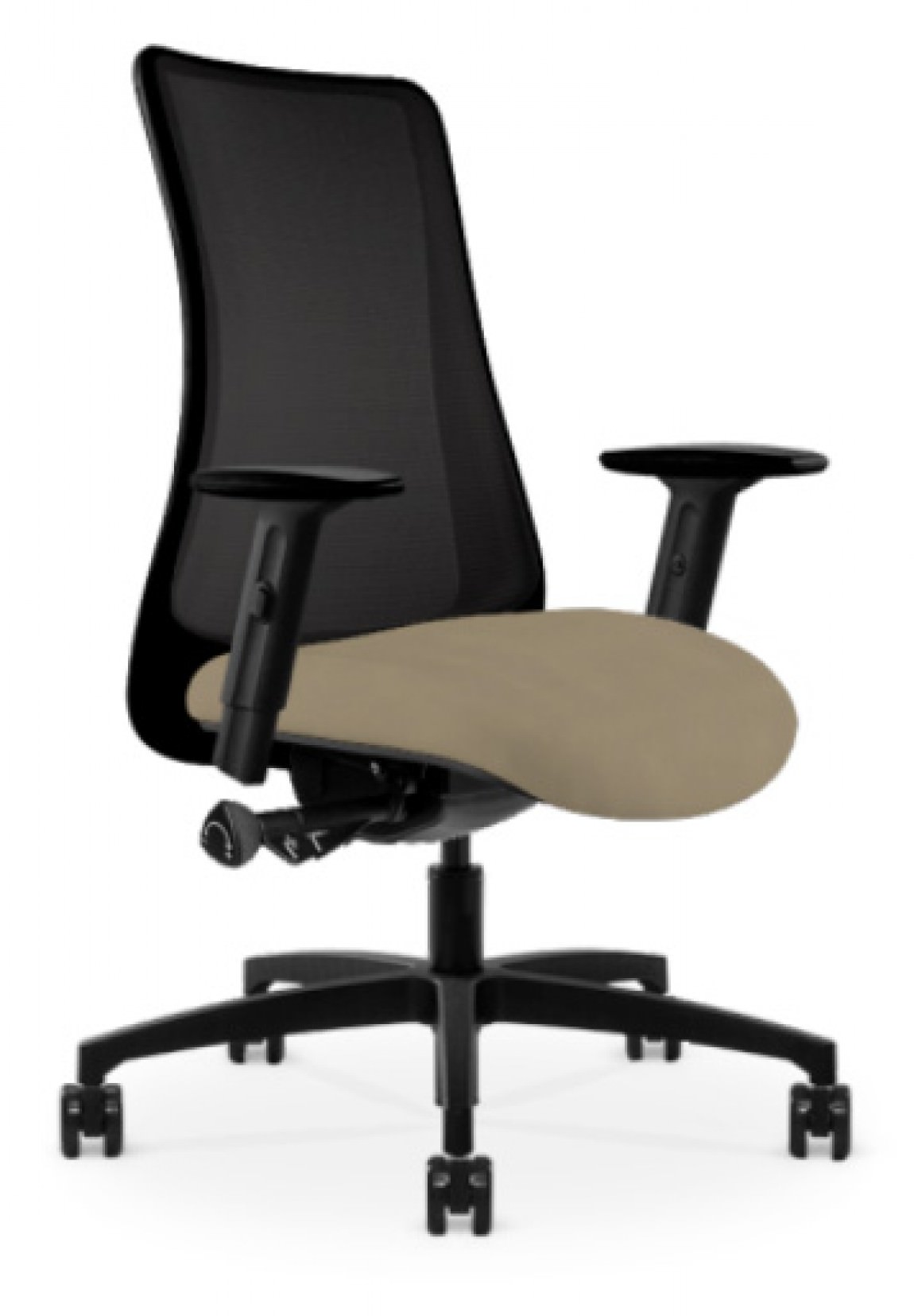 Black Copper Mesh Antimicrobial Office Chair w/ Champagne Seat