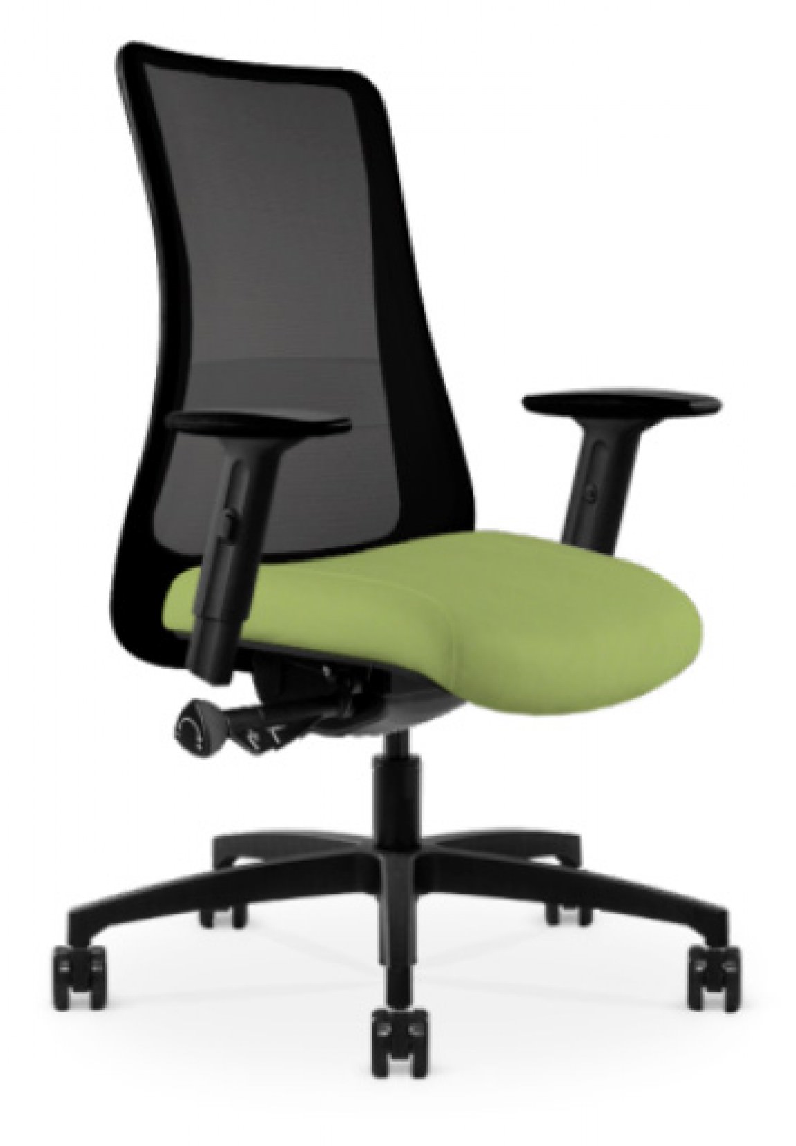 Black Copper Mesh Antimicrobial Office Chair w/ Bright Green Seat