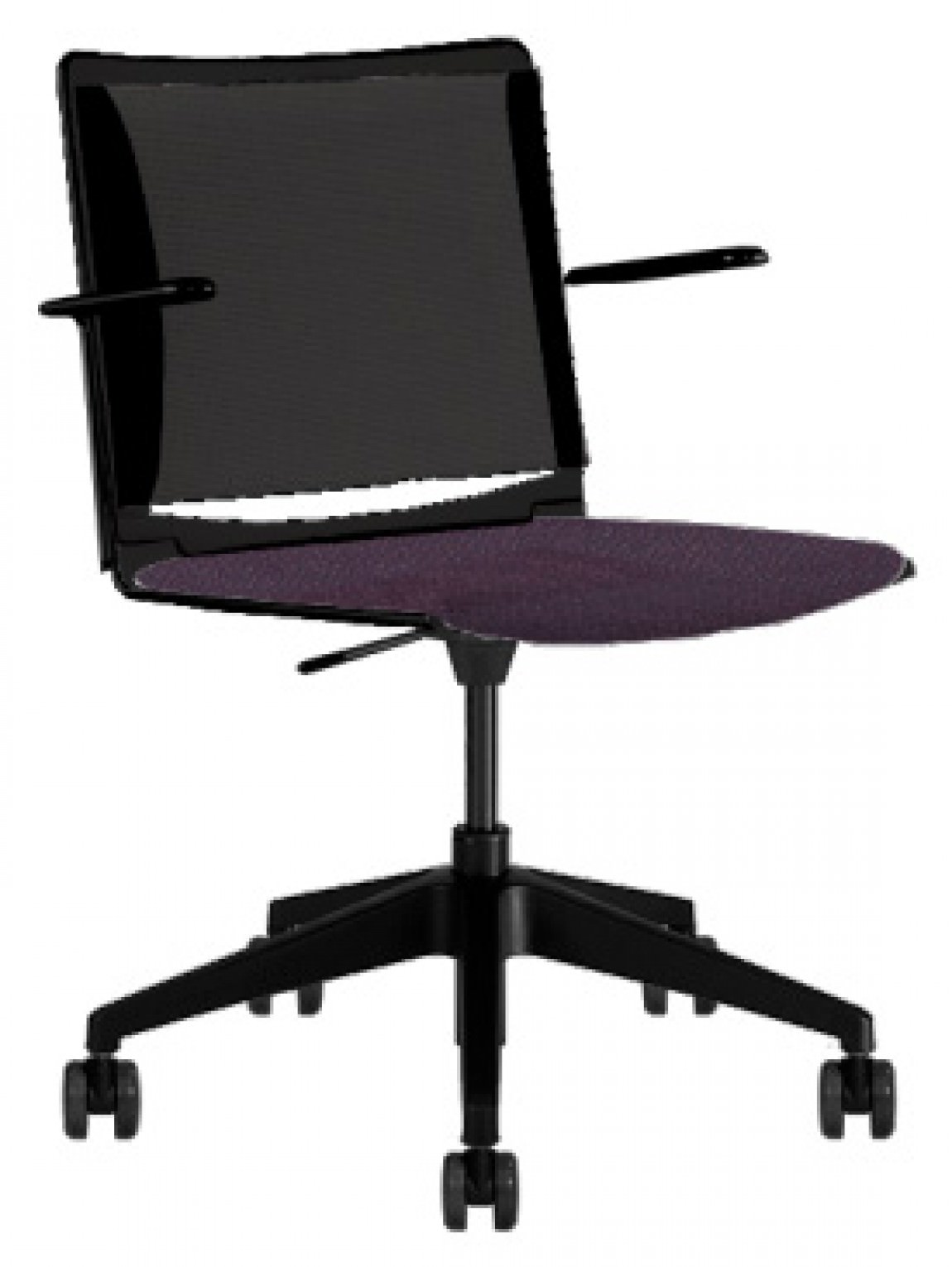 Black Copper Mesh Office Task Chair w/ Purple Seat