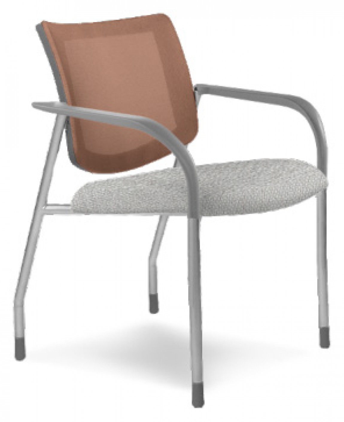 Copper Mesh Back Guest Chair w/ Gray Arms and Seat