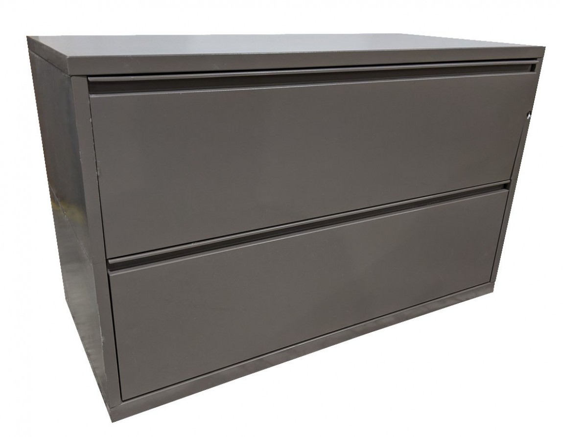 Meridian Gray 2 Drawer Lateral Filing Cabinets – 42 Inch Wide