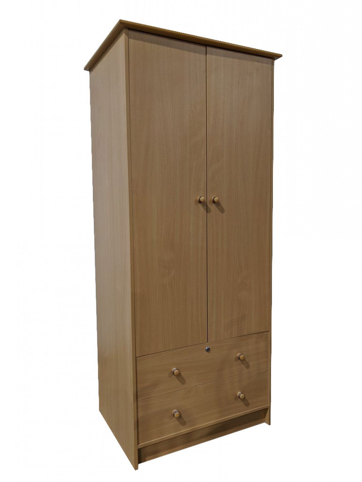 Oak Laminate Storage Cabinet – 31.25 Inch Wide