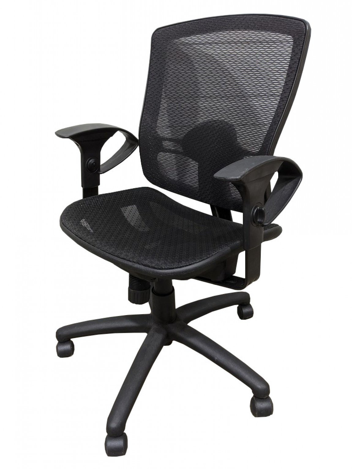 Black Mesh Office Chair with Lumbar Support