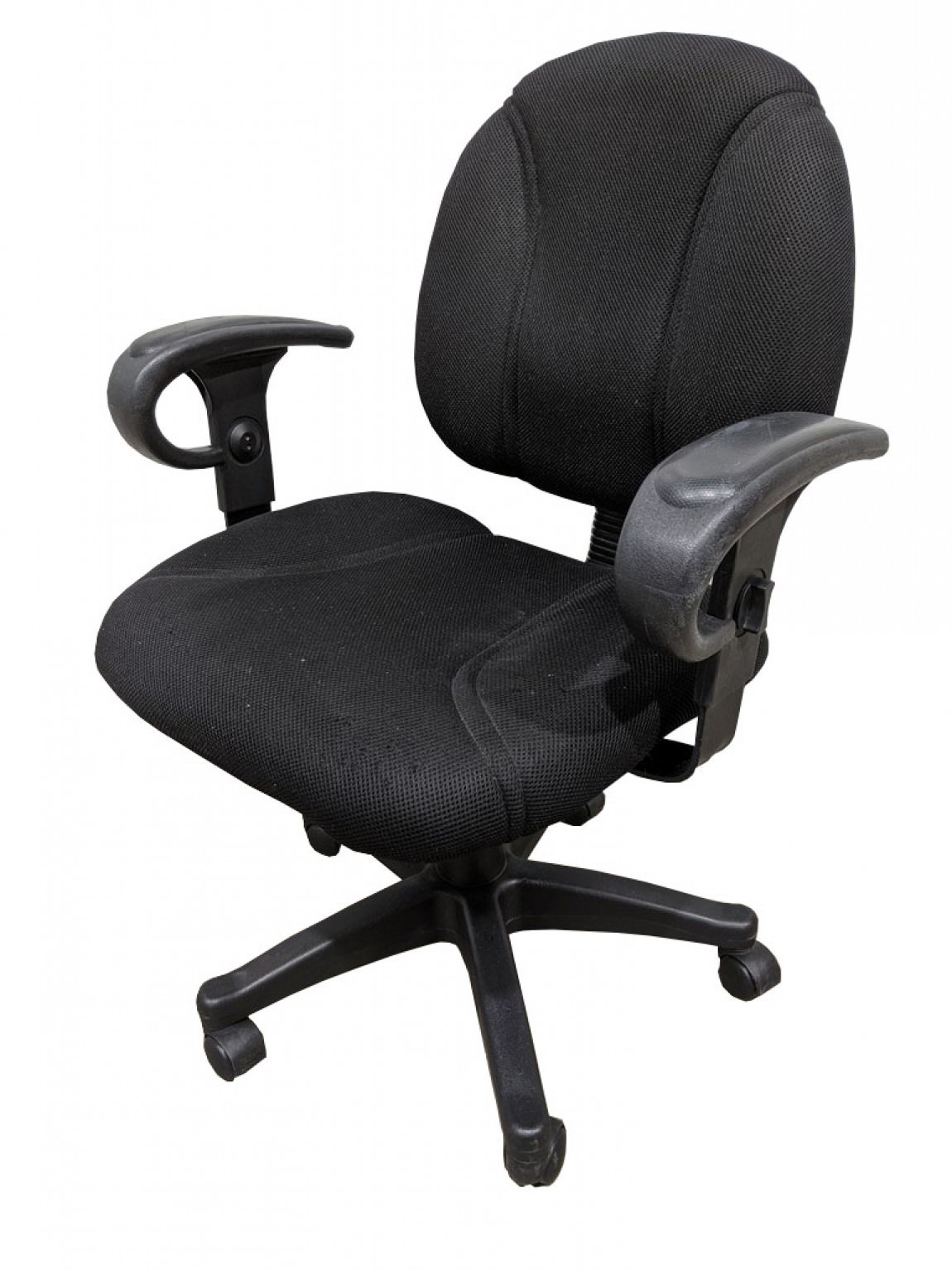 Small Black Fabric Rolling Office Chair