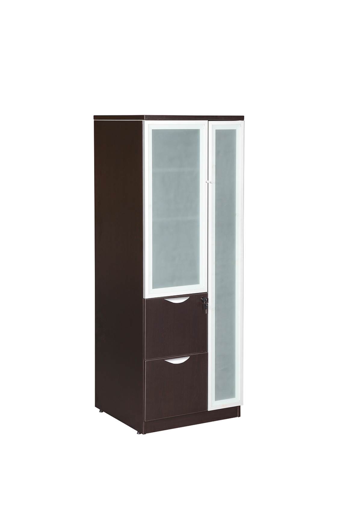 Personal Storage Cabinet Glass Doors Lock Express Laminate Office Furniture Personal Storage Cabinet Glass Doors, Storage Cabinets With Lockable Doors