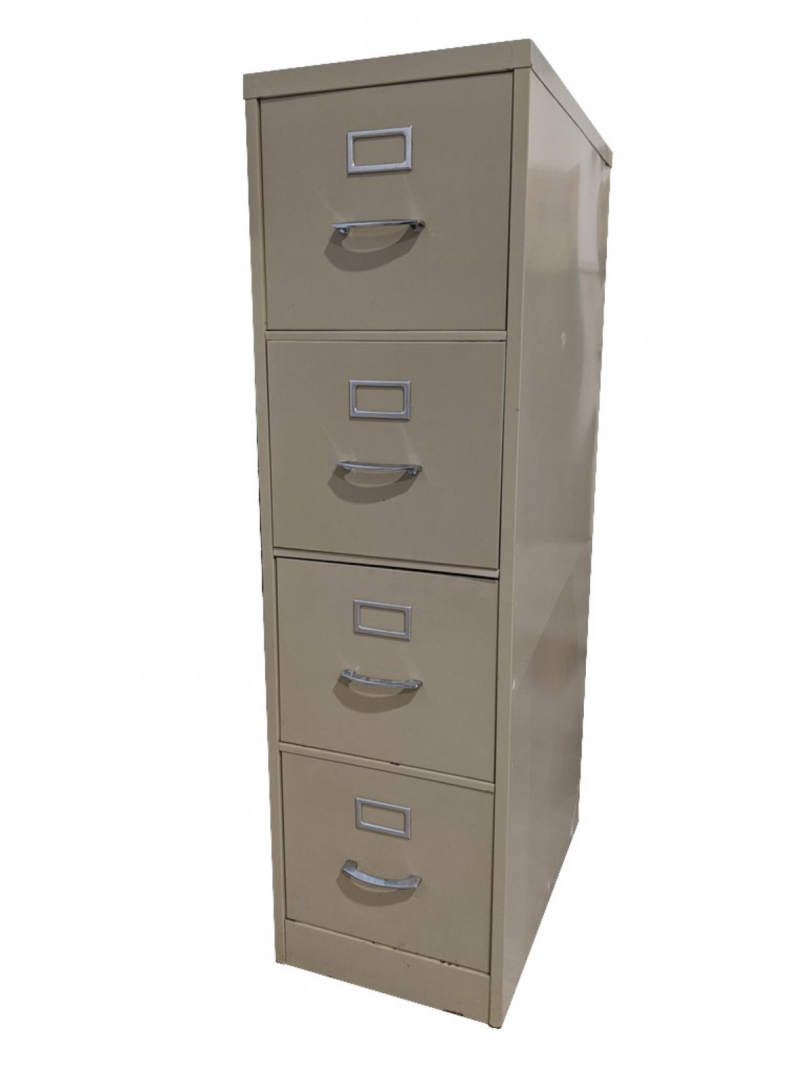 Tan 4 Drawer Vertical File Cabinet