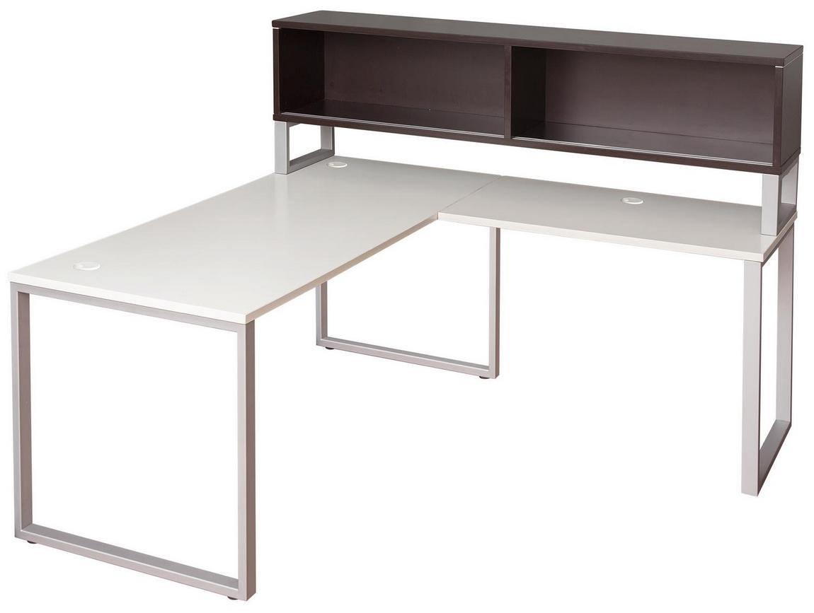 L Shape Desk with Hutch