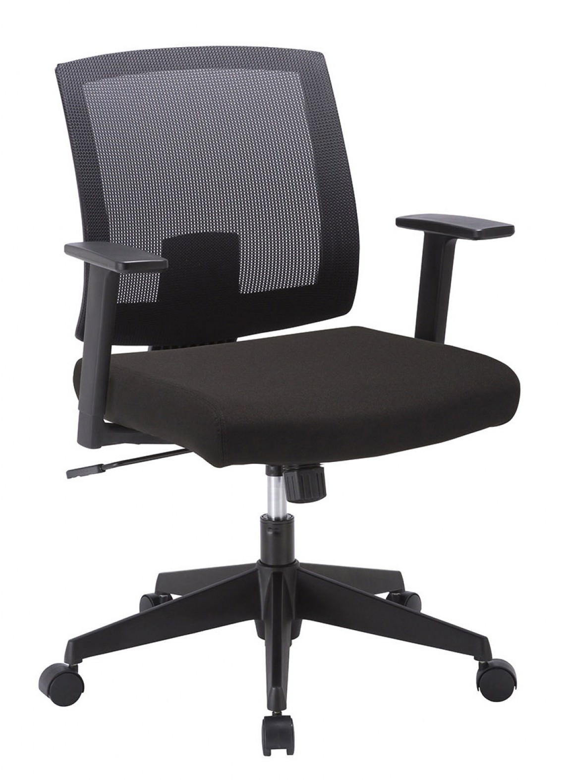 Black Office Chair with Mesh Back