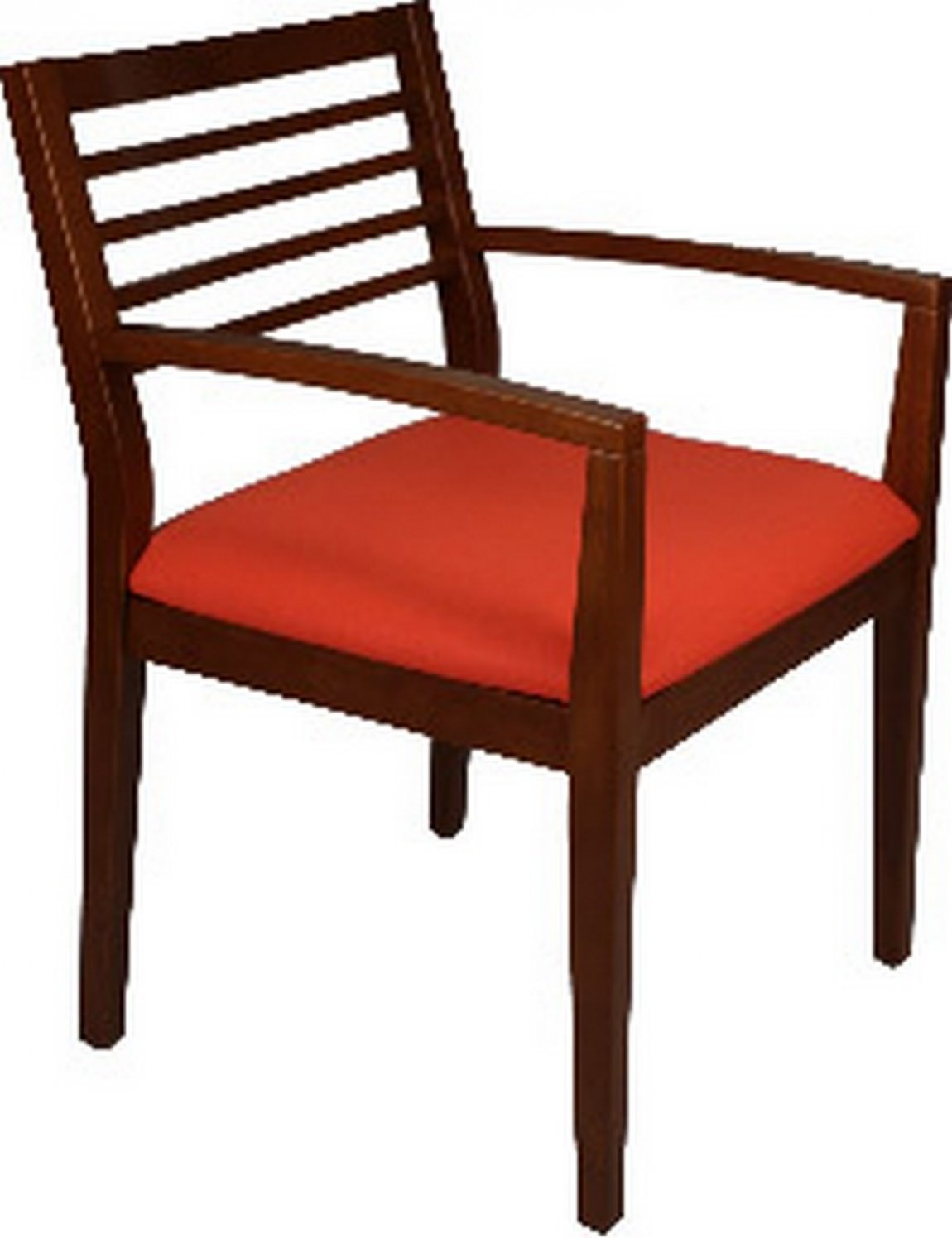 Wood Frame Guest Chair with Slatted Back