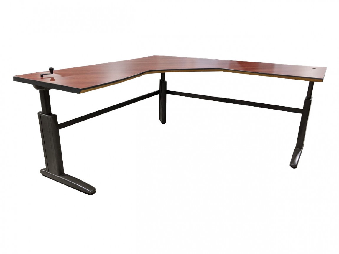 Cherry Laminate Height Adjustable Desk