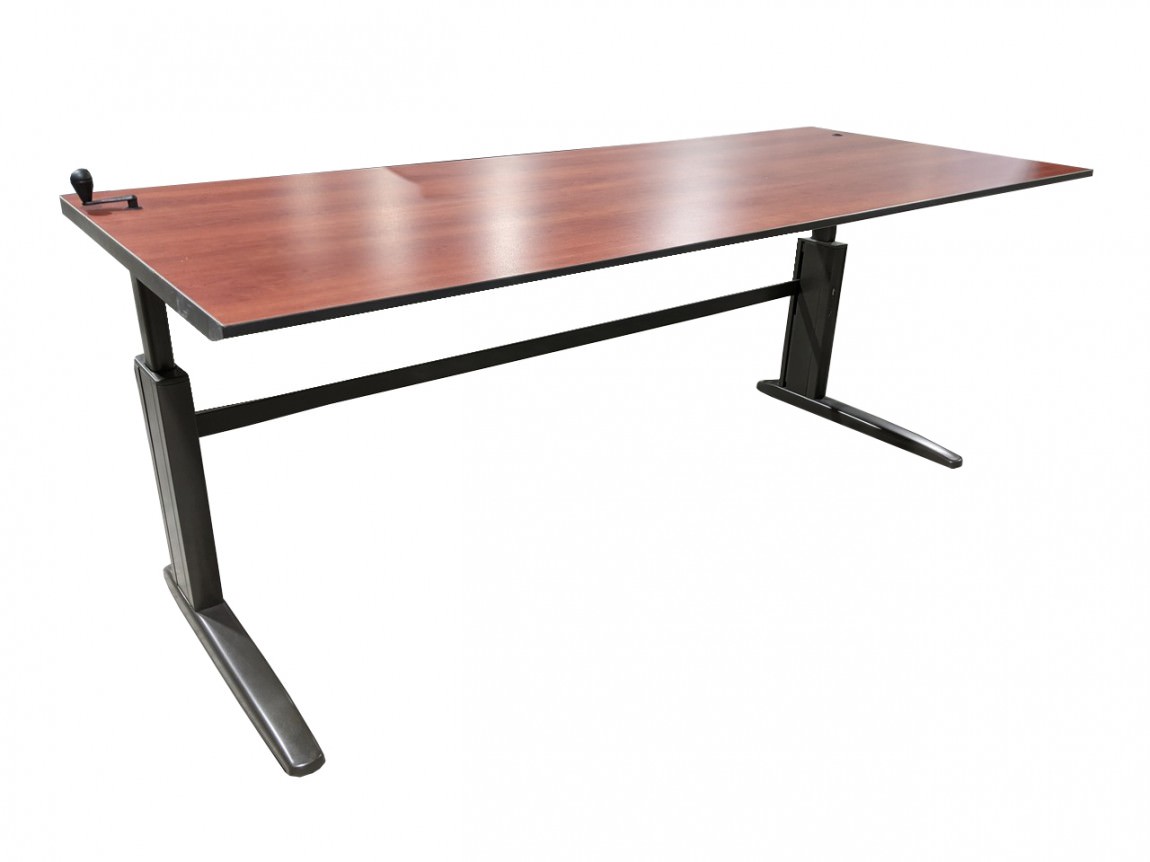 Cherry Laminate Height Adjustable Desk