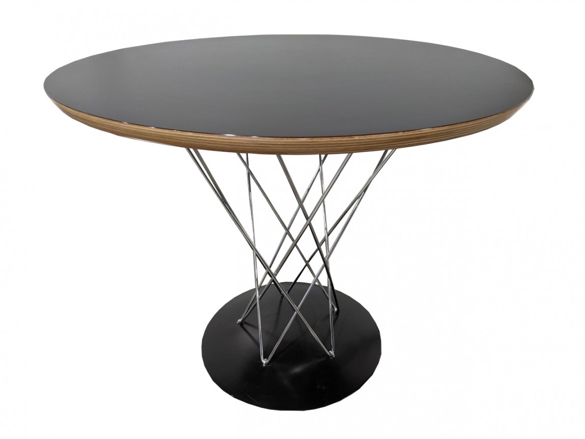 24 Round Black End Table