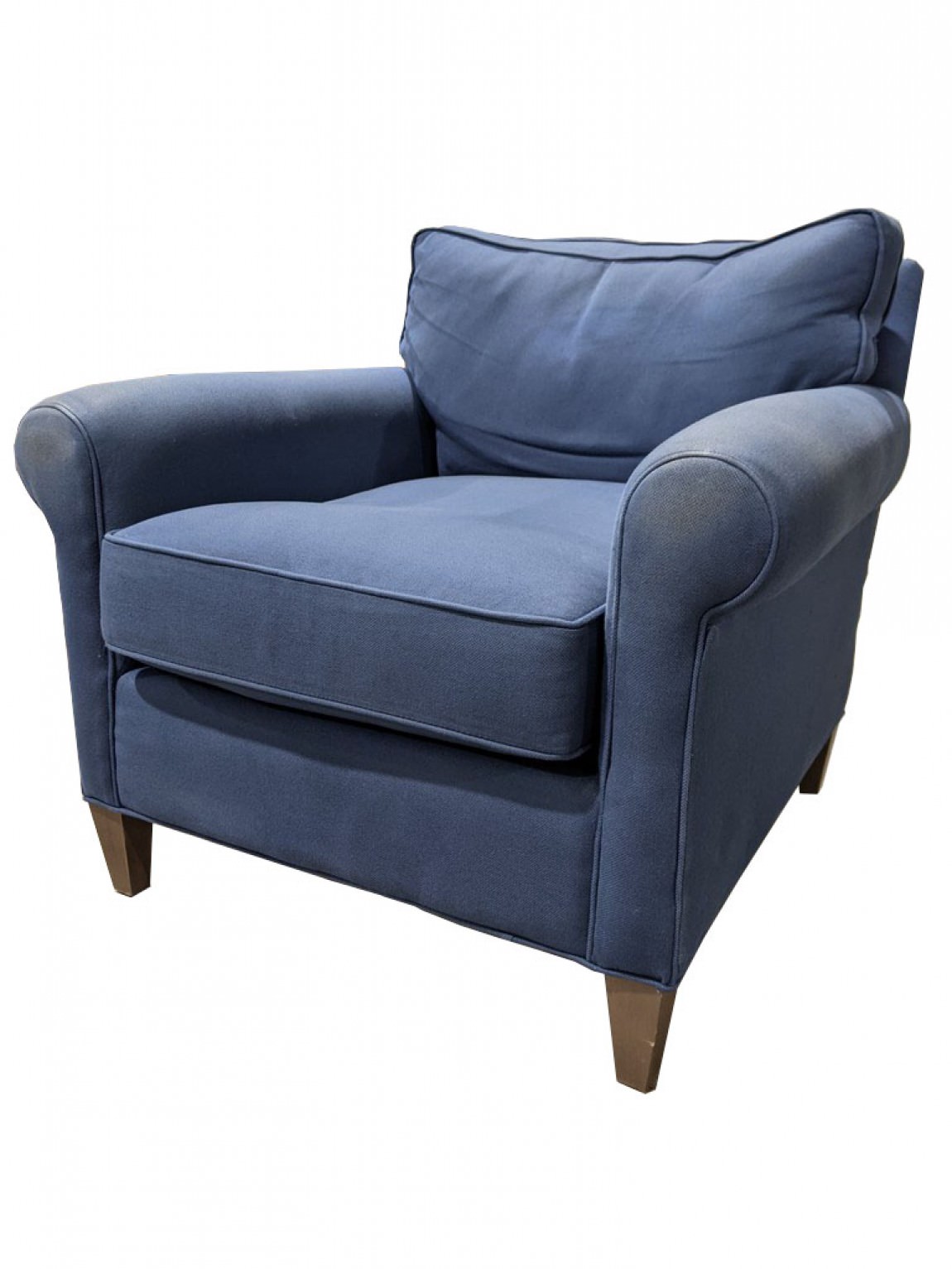 Blue Fabric Club Chair 