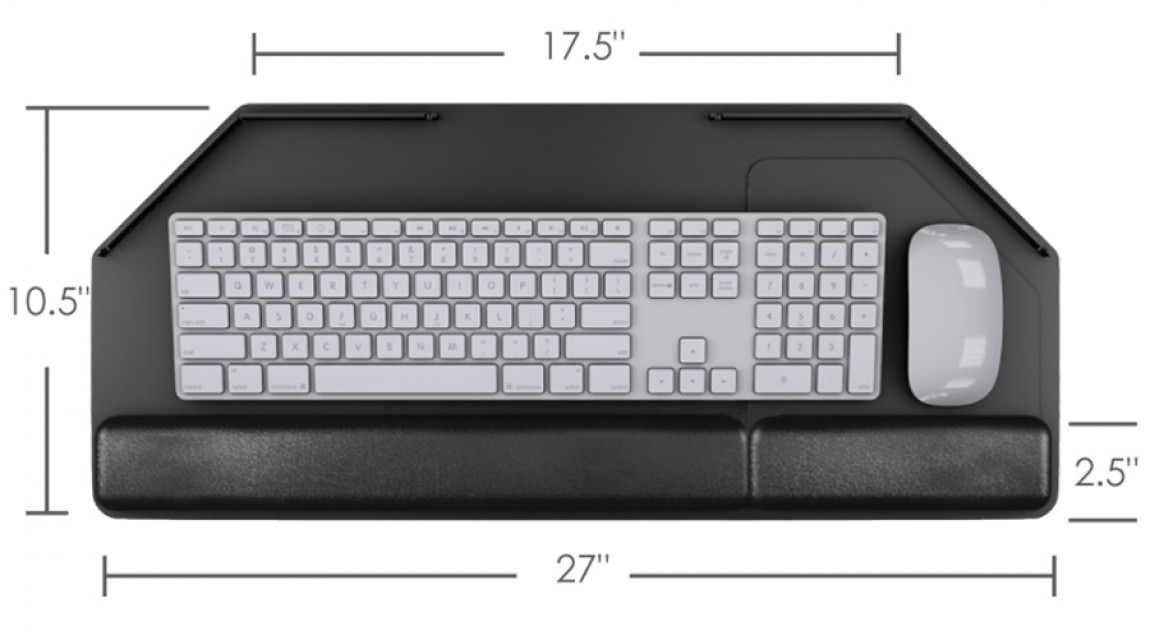 Articulating Corner Keyboard Tray