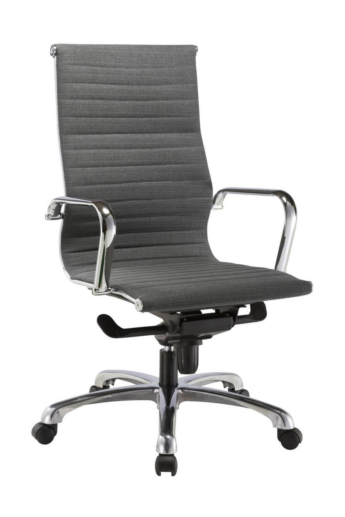 Modern Gray High Back Office Chair with Arms