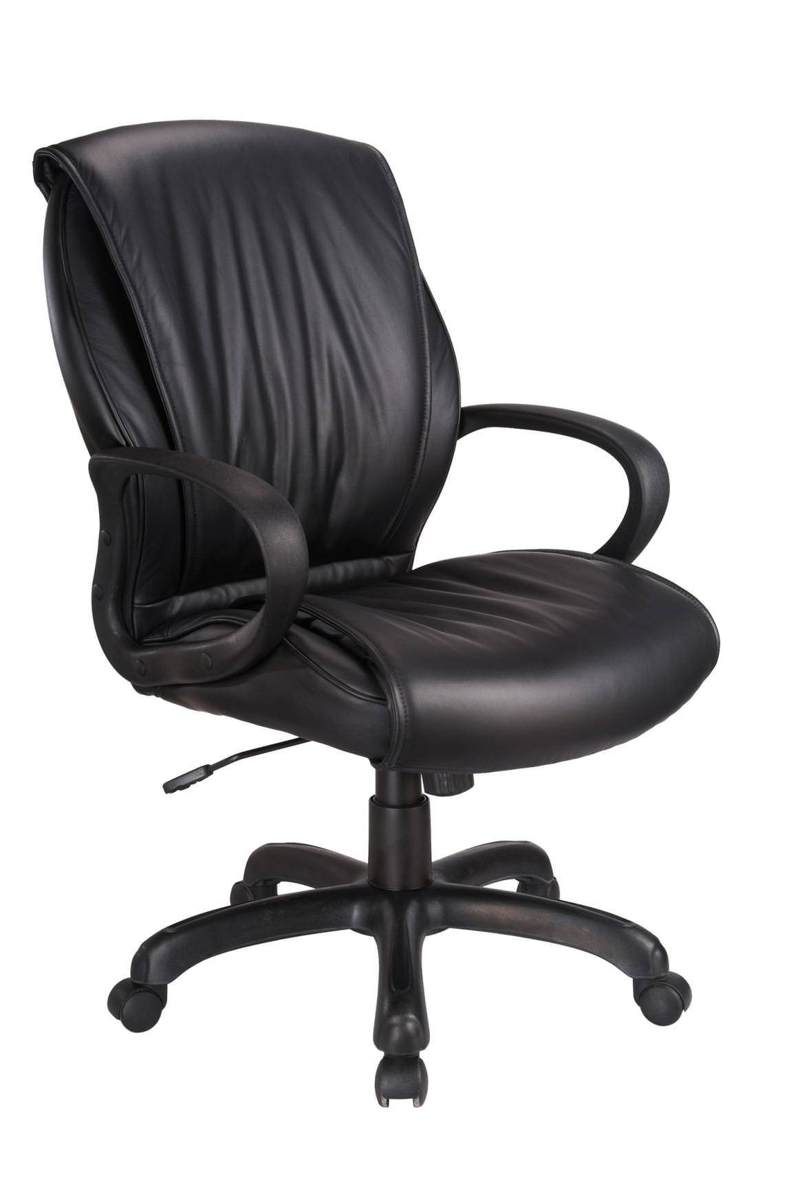 Mid Back Leather Executive Chair with Arms