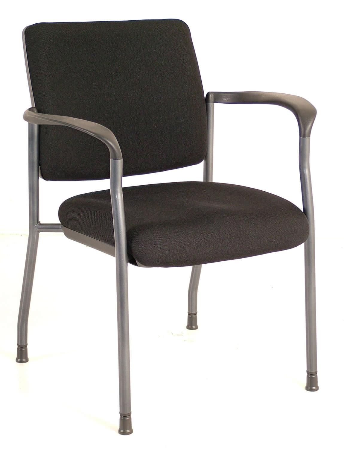 Black Stacking Chair with Arms