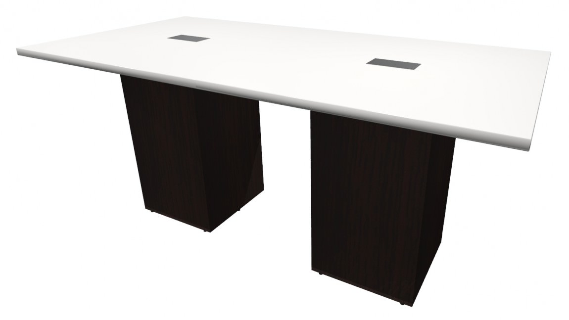 White Modern Standing Height Conference Table