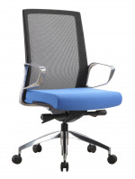 Executive Task Chair with Blue Seat Cover