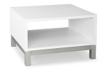 Square Coffee Table with Silver Base