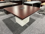 4 FT Square Conference Table with Cube Base