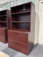 2 Drawer Lateral File Cabinet with Hutch