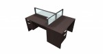 3 Person Workstation with Privacy Desk Divider