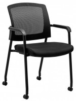 Mesh Stacking Chair with Casters