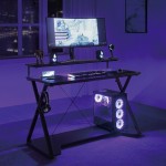 Gaming Desk with LED Lights