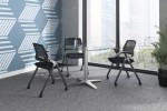 Round Office Table and Chairs Set