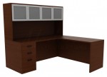 L-Shaped Office Desk with Hutch