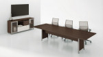 Rectangular Conference Table with Aluminum Accented Legs