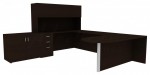 U Shaped Office Desk with Hutch