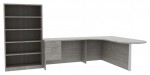 L Shaped Desk with Bookcase