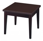 Laminate End Table with Solid Wood Base