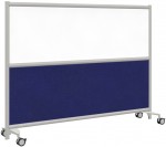 Rolling Whiteboard Office Partition Panel - 61 x 54