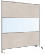 Rolling Free Standing Office Partition Panel - 61 x 78
